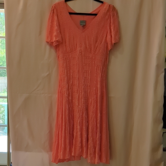 Rabbit Rabbit Rabbit Coral Midi Dress - Picture 1 of 2